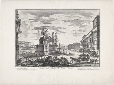Veduta della Piazza di Monte Cavallo von Giovanni Battista Piranesi
